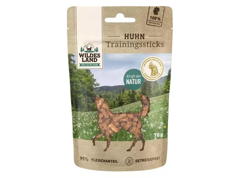 Wildes Land Snack Trainingssticks Huhn, 70 g 1 Wildes Land Snack Trainingssticks Huhn, 70 g
