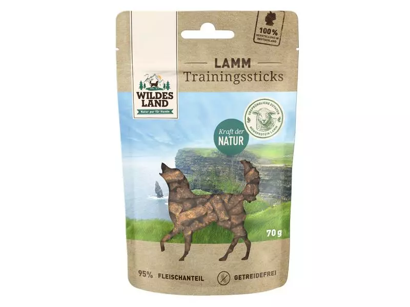 Wildes Land Snack Trainingssticks Lamm, 70 g 1 Wildes Land Snack Trainingssticks Lamm, 70 g