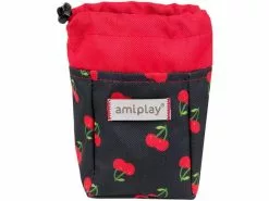 Amiplay Snack-Tasche Be Happy Cherry, Schwarz/Rot