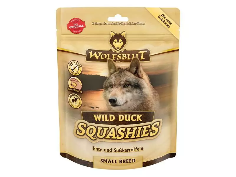 Wolfsblut Softer Snack Squashies Wild Duck Small Breed, 350 g 1 Wolfsblut Softer Snack Squashies Wild Duck Small Breed, 350 g