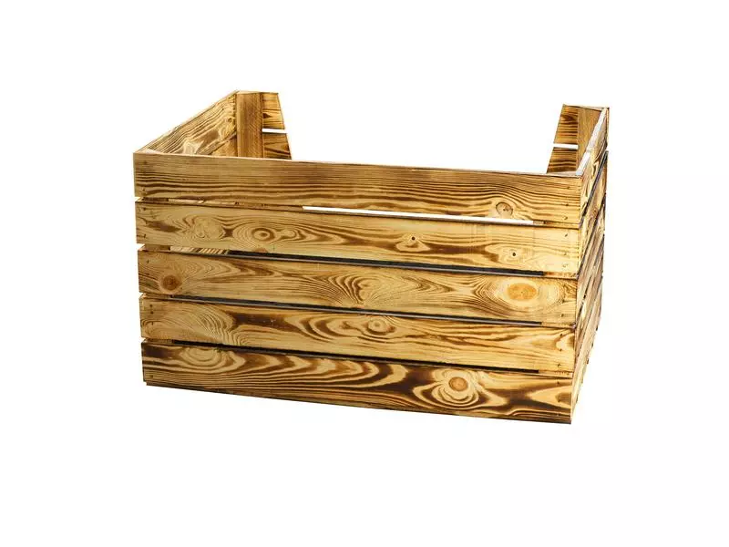 Holz Zollhaus Hunde-Bett Vintage geflammt, 80 x 60 x 45 cm 4 Holz Zollhaus Hunde-Bett Vintage geflammt, 80 x 60 x 45 cm - Image 4