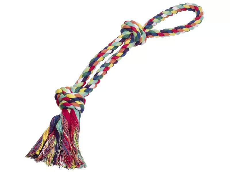 Nobby Hunde-Spielzeug Knotenseil, doppelt, Mehrfarbig 1 Nobby Hunde-Spielzeug Knotenseil, doppelt, Mehrfarbig