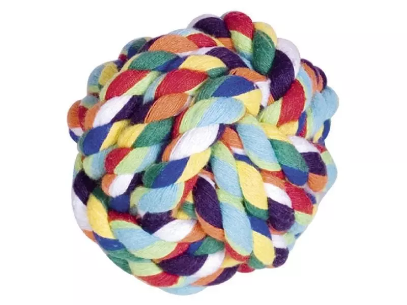 Nobby Hunde-Spielzeug Knotenseil-Ball, Mehrfarbig 1 Nobby Hunde-Spielzeug Knotenseil-Ball, Mehrfarbig
