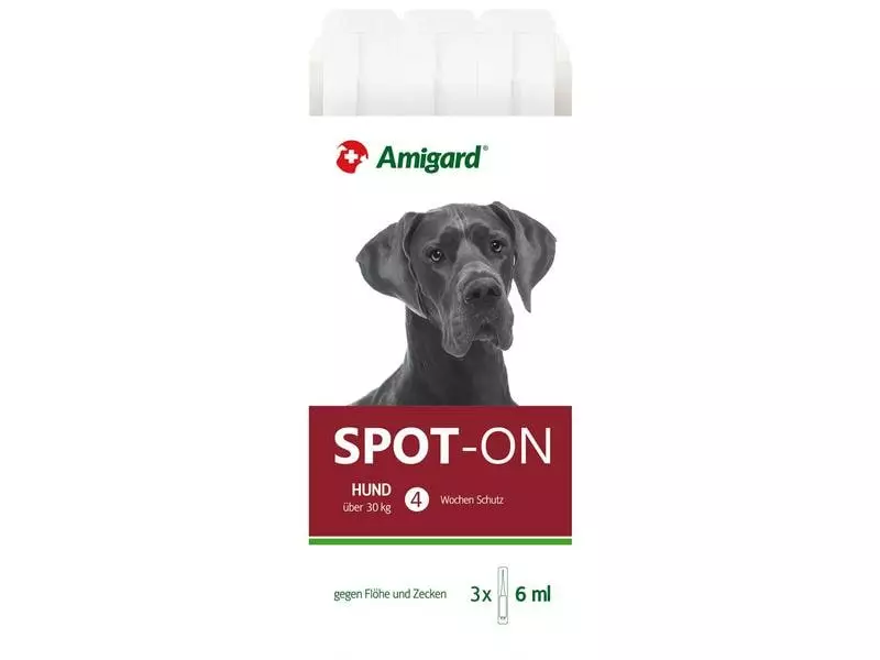 Amigard Anti-Parasit-Tropfen Spot-on Hund, 3 x 6 ml 1 Amigard Anti-Parasit-Tropfen Spot-on Hund, 3 x 6 ml