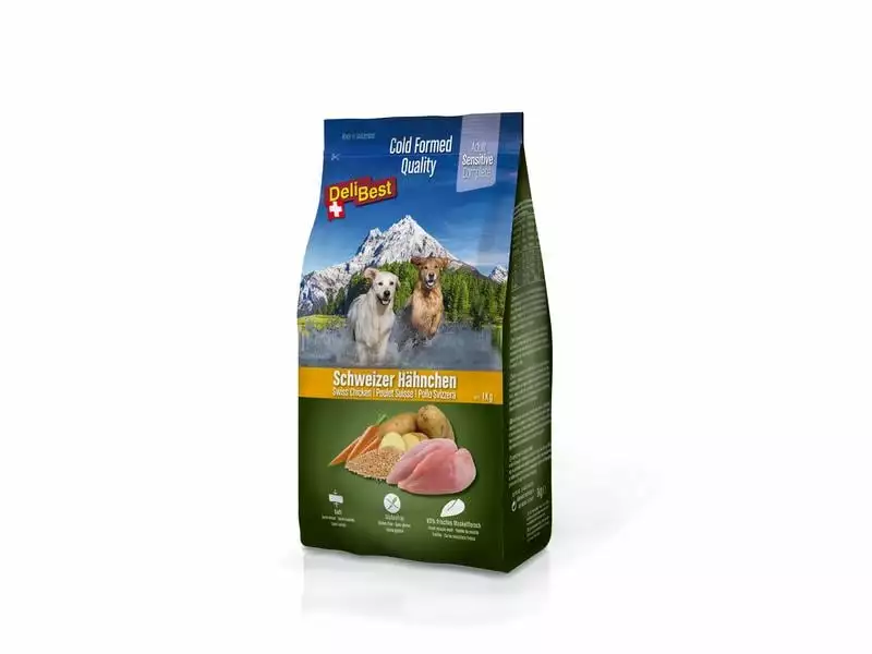 DeliBest Halbfeuchtfutter Premium Complete Sensitive Dog, Huhn, 1 kg 1 DeliBest Halbfeuchtfutter Premium Complete Sensitive Dog, Huhn, 1 kg