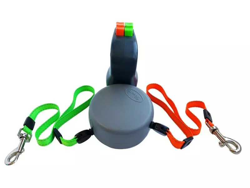 Wigzi Hundeleine Dual Doggie 2.0 Grau 2 Wigzi Hundeleine Dual Doggie 2.0 Grau - Image 2