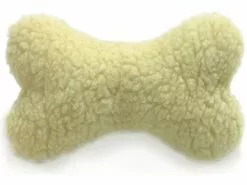 SwissPet Hunde-Spielzeug Spielknochen Lammfell, 25 cm