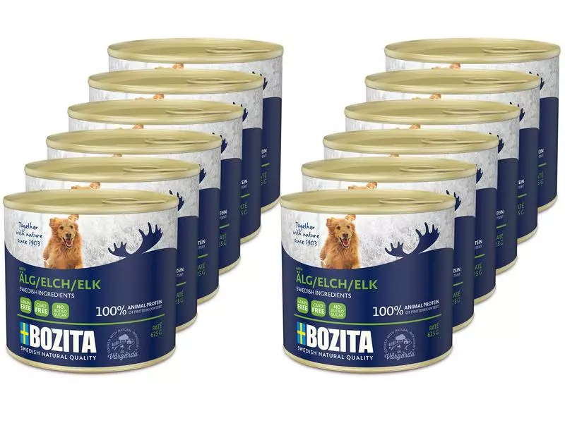 Bozita Nassfutter Paté mit Elch, 12 x 625 g Kit 1 Bozita Nassfutter Paté mit Elch, 12 x 625 g Kit