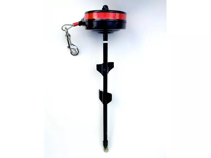 Petstage Stahl-Rollleine mit Bodenschraube, einziehbar, Rot 1 Petstage Stahl-Rollleine mit Bodenschraube, einziehbar, Rot