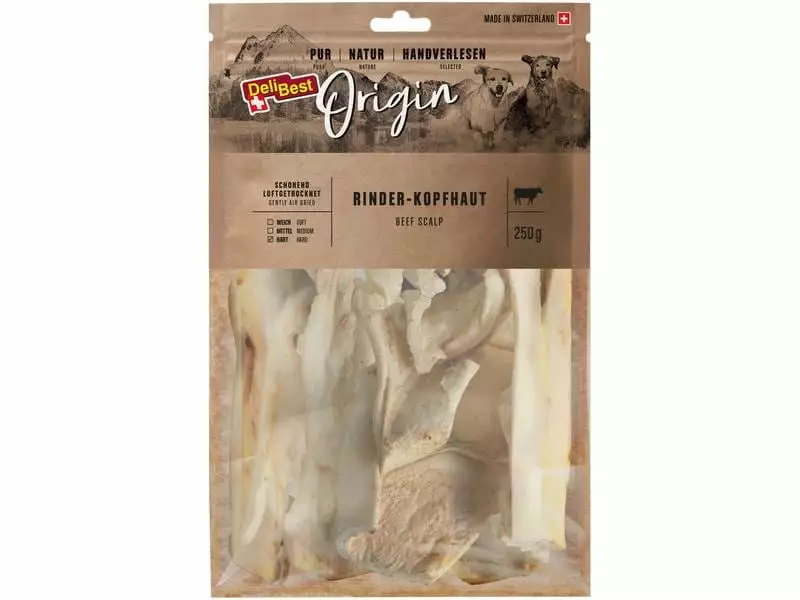 DeliBest Kausnack Origin Rinder-Kopfhaut (Bullkau) 250 g 1 DeliBest Kausnack Origin Rinder-Kopfhaut (Bullkau) 250 g