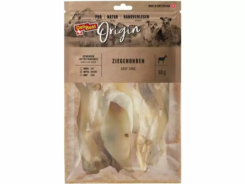 DeliBest Kausnack Origin Ziegenohren 80 g 1 DeliBest Kausnack Origin Ziegenohren 80 g