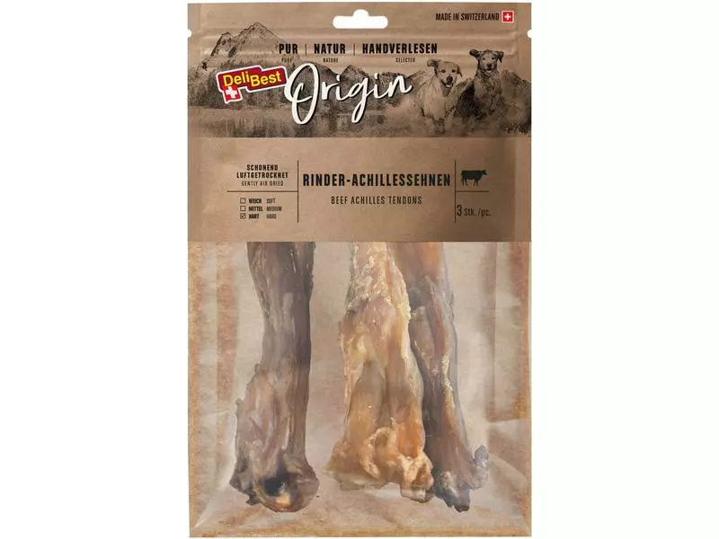 DeliBest Kausnack Origin Rinder-Achillessehnen 3 Stk. 1 DeliBest Kausnack Origin Rinder-Achillessehnen 3 Stk.