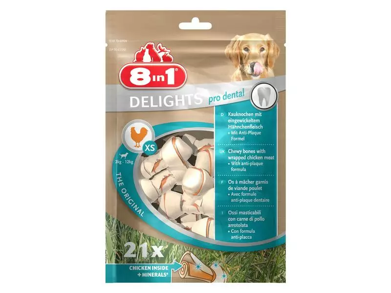 8in1 Kausnack Dental Delights XS, 21 Stk., 252 g 1 8in1 Kausnack Dental Delights XS, 21 Stk., 252 g