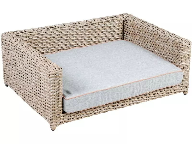 Greemotion PET Hunde-Sofa Rattan-Optik, Beige, Grösse M 1 Greemotion PET Hunde-Sofa Rattan-Optik, Beige, Grösse M