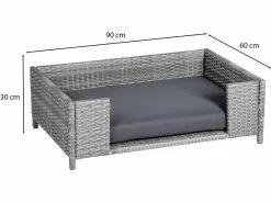 Greemotion PET Hunde-Sofa Rattan-Optik, Grau, Grösse M -Hundewelt Verkäufe 227489079 xxl