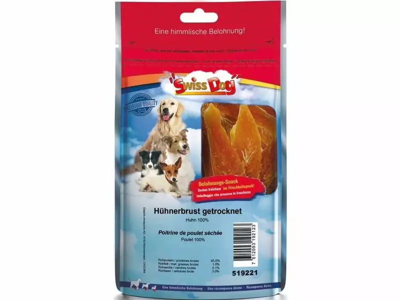 SwissDog Leckerli Hühnerbrust getrocknet, 400 g 1 SwissDog Leckerli Hühnerbrust getrocknet, 400 g