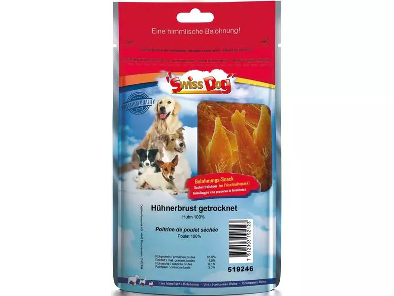SwissDog Leckerli XXL Hühnerbrust getrocknet, 900 g 1 SwissDog Leckerli XXL Hühnerbrust getrocknet, 900 g