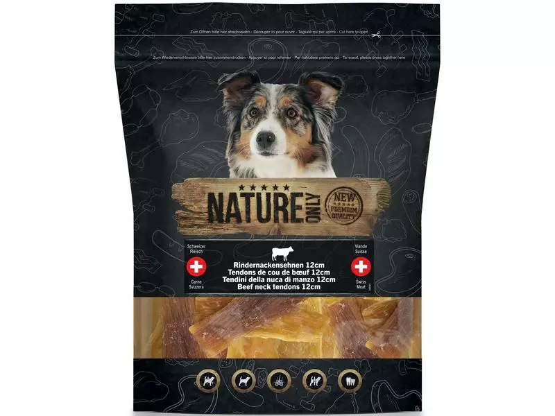 NATUREonly Kausnack Rindernackensehne 12 cm, 280 g 1 NATUREonly Kausnack Rindernackensehne 12 cm, 280 g