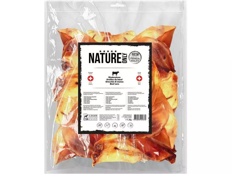 NATUREonly Kausnack Rinderohren, 1.2 kg 1 NATUREonly Kausnack Rinderohren, 1.2 kg