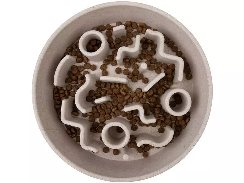 District 70 Bambusnapf Bamboo Dog Slow Feeder Ø 21 cm, Creme-Weiss 4 District 70 Bambusnapf Bamboo Dog Slow Feeder Ø 21 cm, Creme-Weiss - Image 4