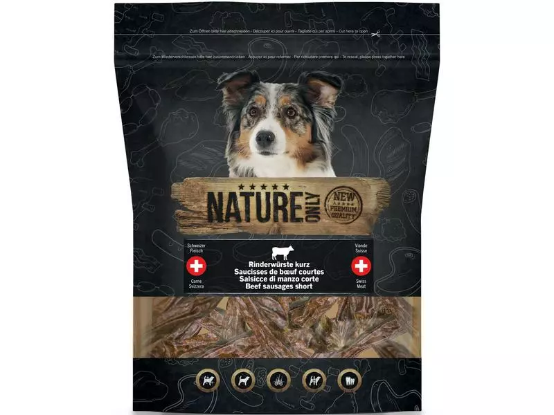 NATUREonly Kauartikel Rinderwürste kurz, 280 g 1 NATUREonly Kauartikel Rinderwürste kurz, 280 g