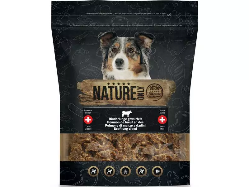 NATUREonly Kauartikel Rinderlunge gewürfelt, 260 g 1 NATUREonly Kauartikel Rinderlunge gewürfelt, 260 g
