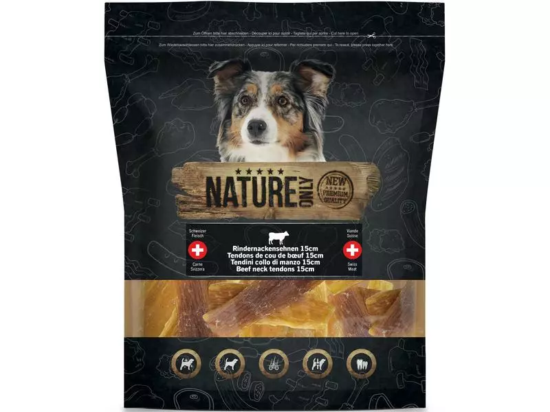 NATUREonly Kausnack Rindernackensehne 12 cm, 500 g 1 NATUREonly Kausnack Rindernackensehne 12 cm, 500 g