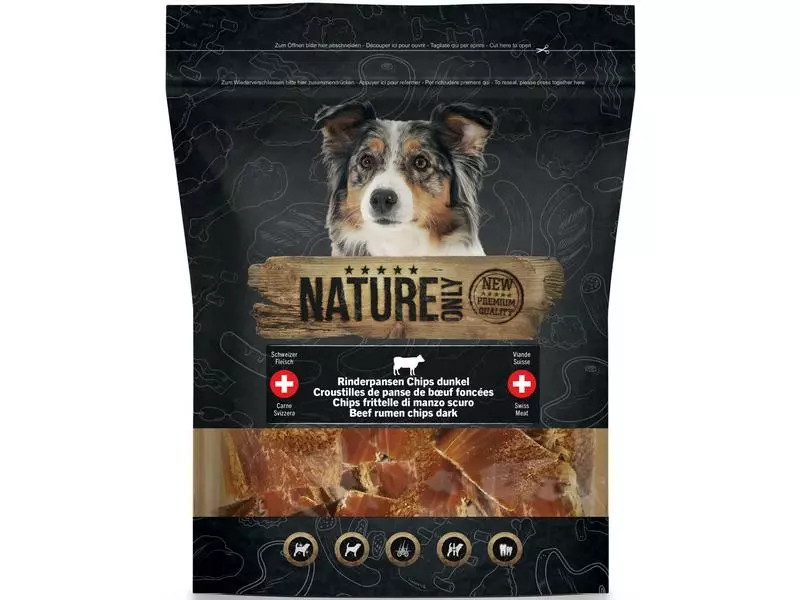 NATUREonly Kausnack Rinderpansen Chips hell, 270 g 1 NATUREonly Kausnack Rinderpansen Chips hell, 270 g