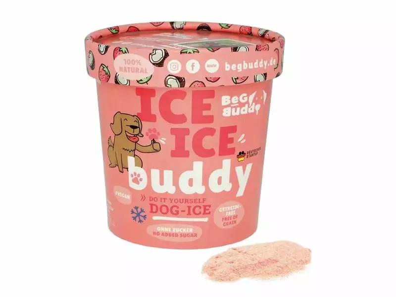 BeG Buddy Hunde-Nahrungsergänzung Eispulver mit Kokos-Erdbeere, 66 g 1 BeG Buddy Hunde-Nahrungsergänzung Eispulver mit Kokos-Erdbeere, 66 g