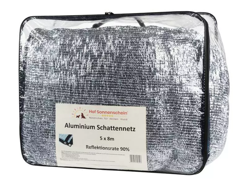 Hof Sonnenschein Aluminium Schattennetz, 5 x 8 m 1 Hof Sonnenschein Aluminium Schattennetz, 5 x 8 m