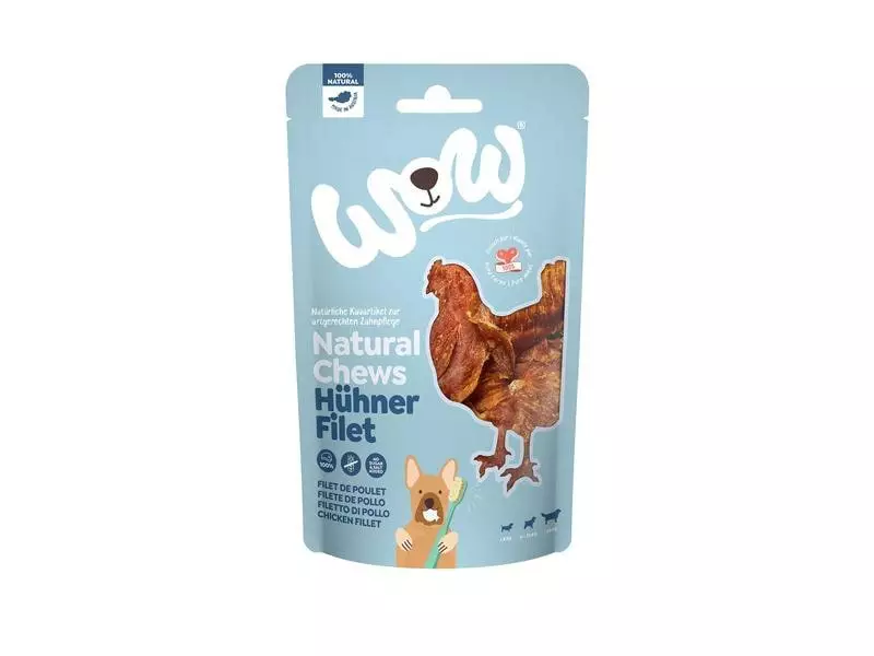 WOW Kausnack Hühnerfilet getrocknet 250g 1 WOW Kausnack Hühnerfilet getrocknet 250g