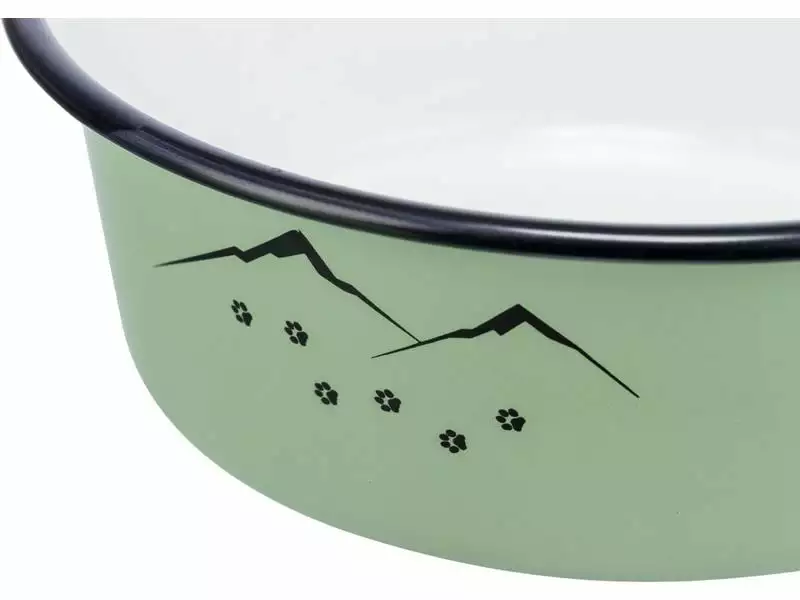 Trixie Napf Emaille/Edelstahl 0.9 l, Ø 17 cm, Grün 3 Trixie Napf Emaille/Edelstahl 0.9 l, Ø 17 cm, Grün - Image 3