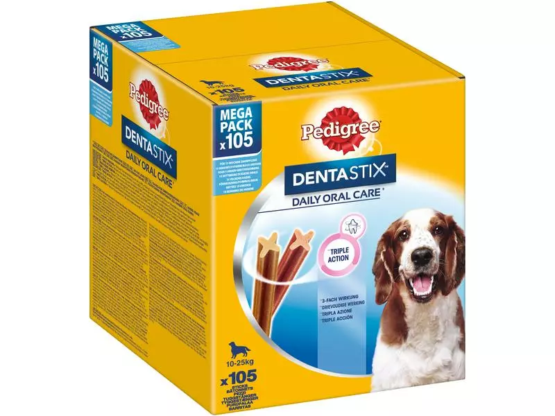 Pedigree Kaustange DentaStix Multipack, Medium, 105 Stück 1 Pedigree Kaustange DentaStix Multipack, Medium, 105 Stück