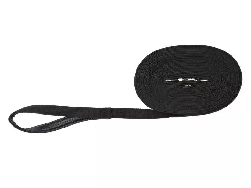 Trixie Schleppleine Gurtband 5 m / 20 mm, Schwarz 1 Trixie Schleppleine Gurtband 5 m / 20 mm, Schwarz