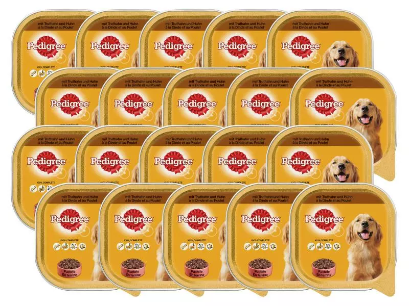 Pedigree Nassfutter Adult mit Truthahn & Huhn, 20 x 300 g 1 Pedigree Nassfutter Adult mit Truthahn & Huhn, 20 x 300 g