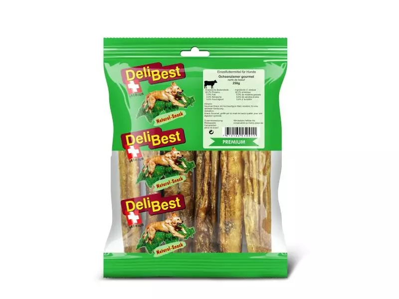 DeliBest Kaustange Premium Ochsenziemer, 250 g 1 DeliBest Kaustange Premium Ochsenziemer, 250 g