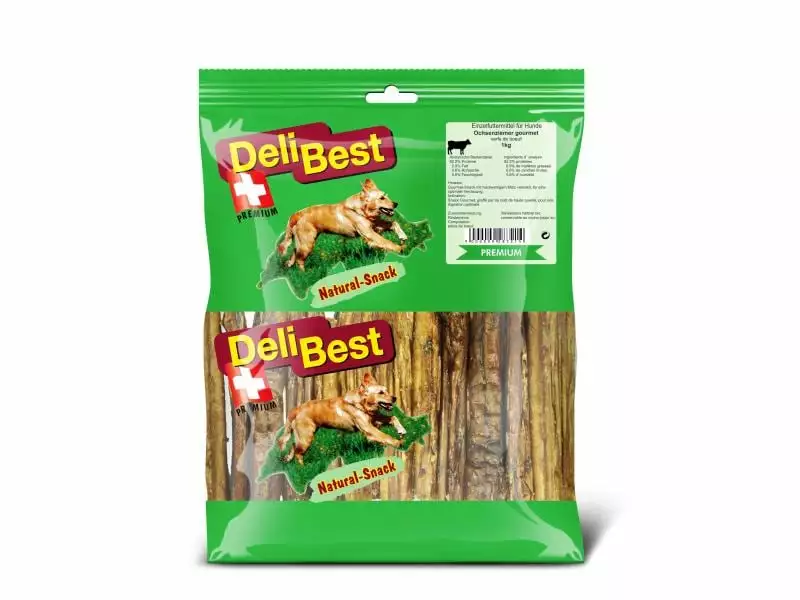 DeliBest Kaustange Premium Ochsenziemer, 1 kg 1 DeliBest Kaustange Premium Ochsenziemer, 1 kg