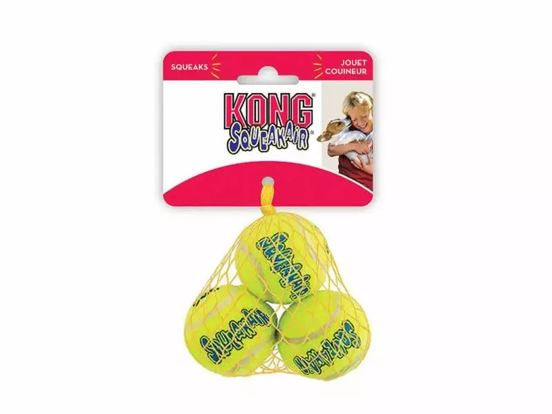 Kong Hunde-Spielzeug Air Squeaker Tennis Ball 6 cm 1 Kong Hunde-Spielzeug Air Squeaker Tennis Ball 6 cm