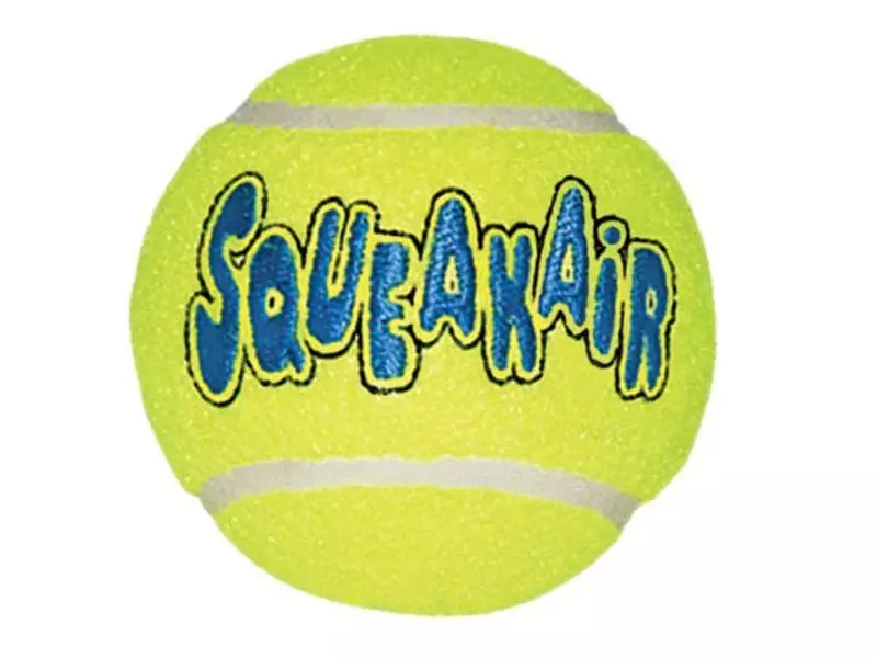Kong Hunde-Spielzeug Air Squeaker Tennis Ball 10 cm 1 Kong Hunde-Spielzeug Air Squeaker Tennis Ball 10 cm