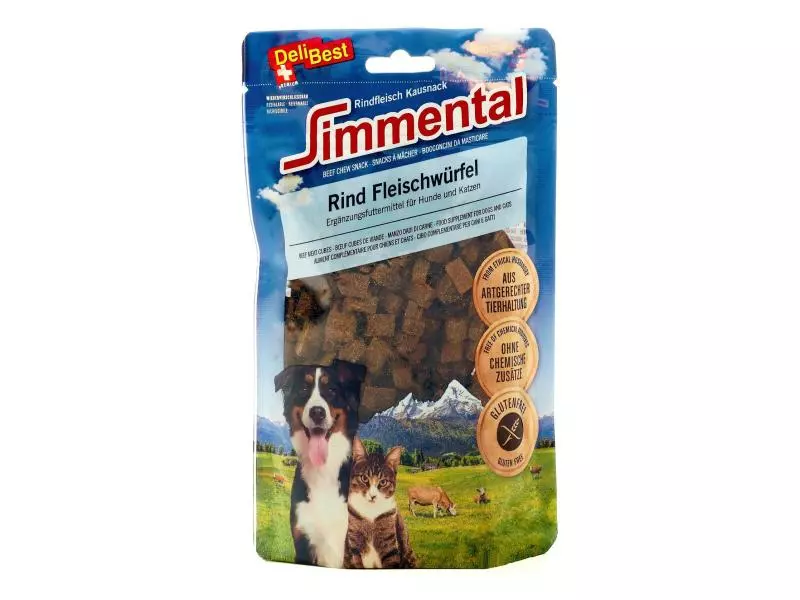 DeliBest Leckerli Simmental Rind Fleischwürfel, 180 g 1 DeliBest Leckerli Simmental Rind Fleischwürfel, 180 g
