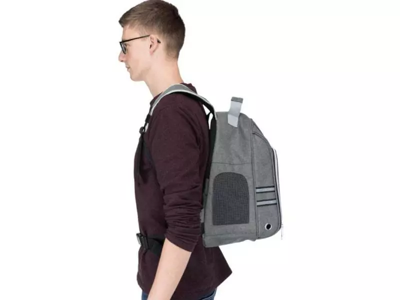 Trixie Tiertransport-Rucksack Dan, Grau 4 Trixie Tiertransport-Rucksack Dan, Grau - Image 4