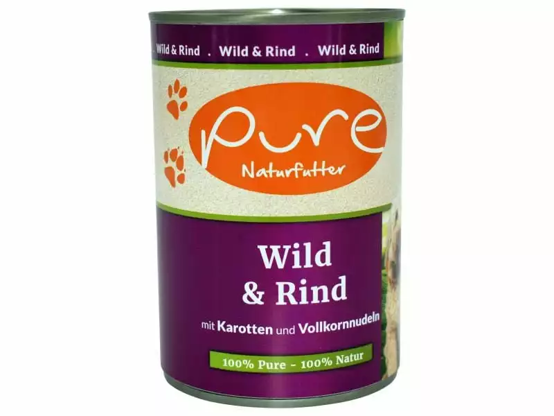 PURE Naturfutter Nassfutter Menü Wild & Rind, 400 g 1 PURE Naturfutter Nassfutter Menü Wild & Rind, 400 g