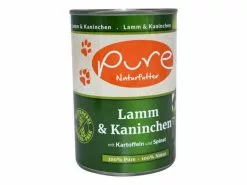 PURE Naturfutter Nassfutter Menü Lamm & Kaninchen, 400 g