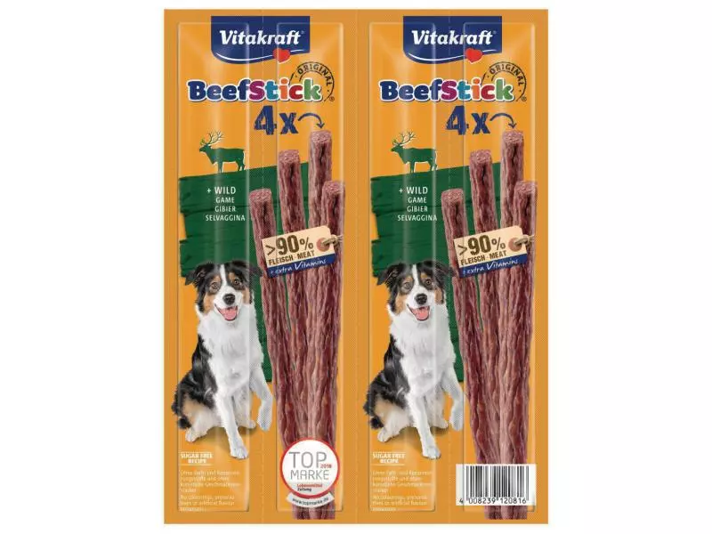 Vitakraft Leckerli Beef-Stick Wild, 4 Stück 1 Vitakraft Leckerli Beef-Stick Wild, 4 Stück