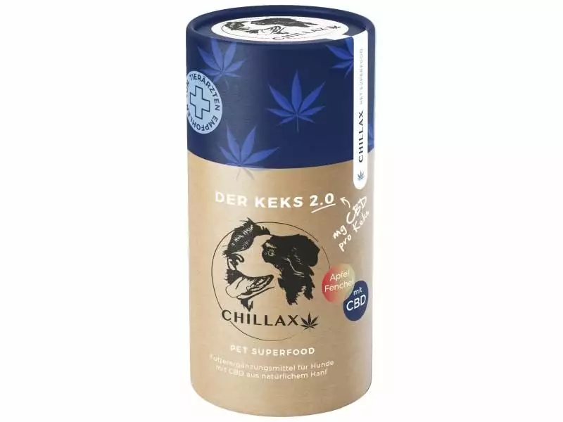 CHILLAX Hunde-Nahrungsergänzung CBD-Keks Apfel/Fenchel - 2 mg 1 CHILLAX Hunde-Nahrungsergänzung CBD-Keks Apfel/Fenchel - 2 mg