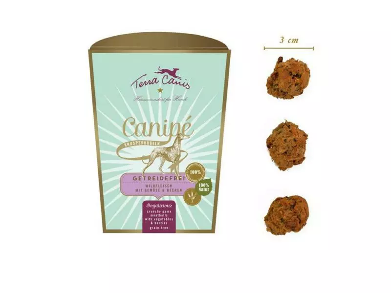 Terra Canis Leckerli Canipé getreidefrei mit Wild, 200 g 1 Terra Canis Leckerli Canipé getreidefrei mit Wild, 200 g