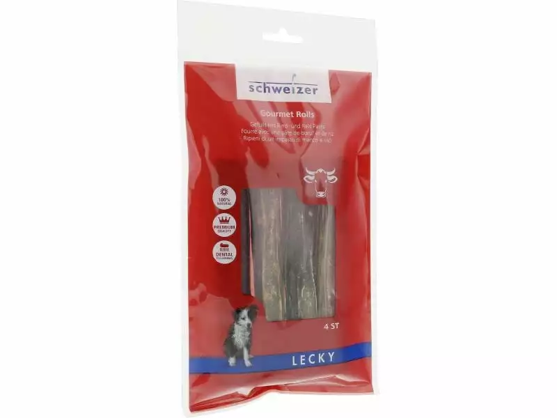LECKY Gourmet Rolls mit Rind und Reis, 4 Stk. 1 LECKY Gourmet Rolls mit Rind und Reis, 4 Stk.