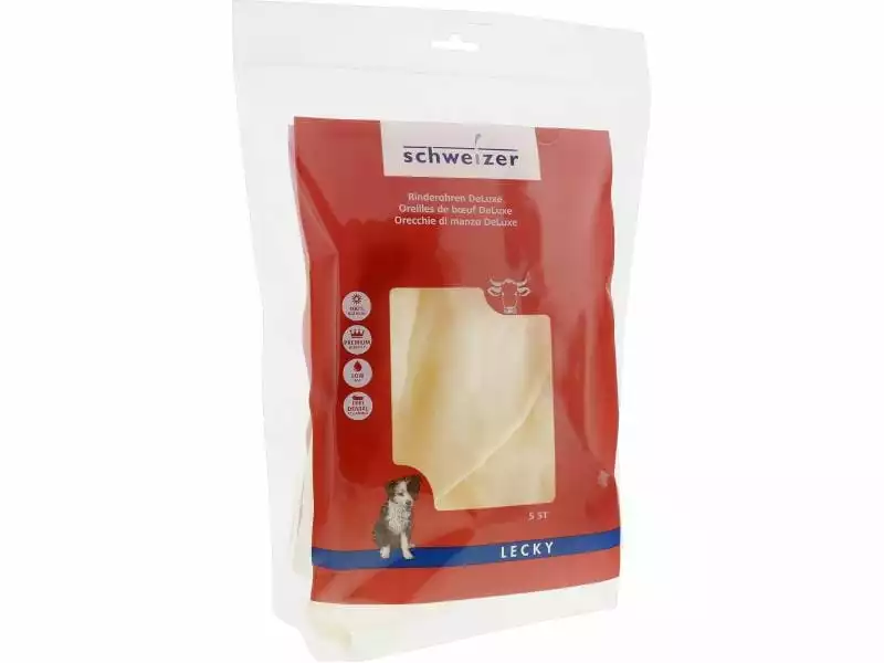LECKY Rinderohren DeLuxe, 5 Stk. 1 LECKY Rinderohren DeLuxe, 5 Stk.