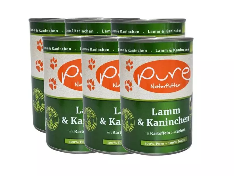 PURE Naturfutter Nassfutter Menü Lamm & Kaninchen, 400 g 1 PURE Naturfutter Nassfutter Menü Lamm & Kaninchen, 400 g