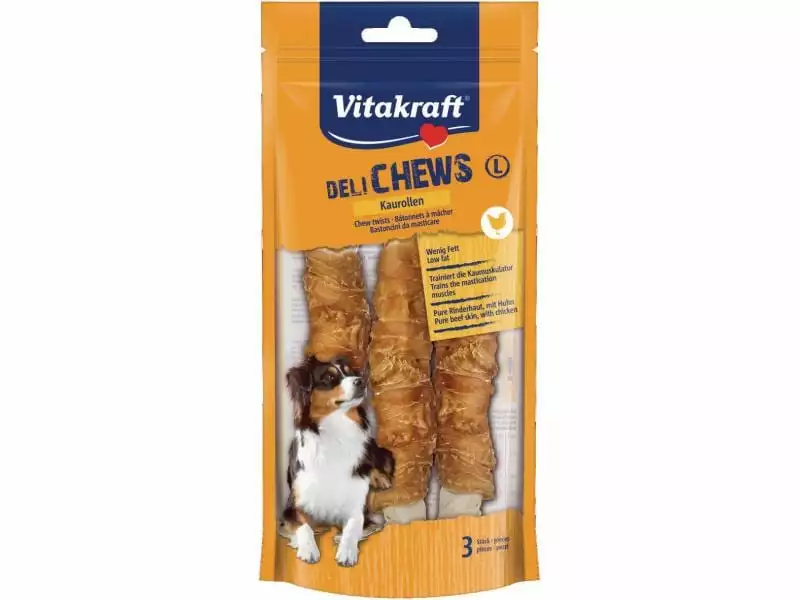 Vitakraft Kaurolle Deli Chews Chicken L, 3 Stk. 1 Vitakraft Kaurolle Deli Chews Chicken L, 3 Stk.